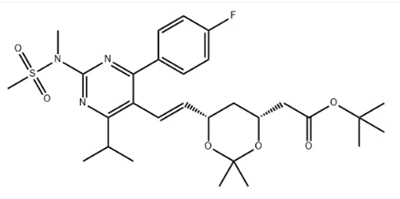 CAS：289042-12-2 Tert-Butyl 6-[(1E)-2-[4-(4-fluorophenyl)-6-(1-methylethyl)-2-[methyl(methylsulfonyl)amino]-5-pyrimidinyl]ethenyl]-2,2-dimethyl-1,3-dioxane-4-acetate