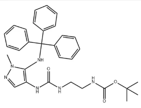 N-[2-[[[[1-Methyl-5-[(triphenylmethyl)amino]-1H-pyrazol-4-yl]amino]carbonyl]amino]ethyl]carbamic Acid Tert-butyl Ester CAS NO.:689293-69-4